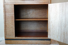 English Art Deco Limed Oak Cabinet