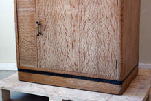 English Art Deco Limed Oak Cabinet