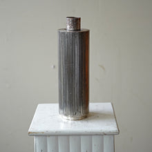 Brutalist Style Metal Vase Signed