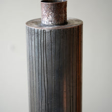 Brutalist Style Metal Vase Signed