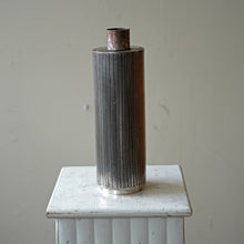 Brutalist Style Metal Vase Signed
