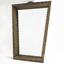 Flemish 1970s Hammered Metal Repoussé Mirror.