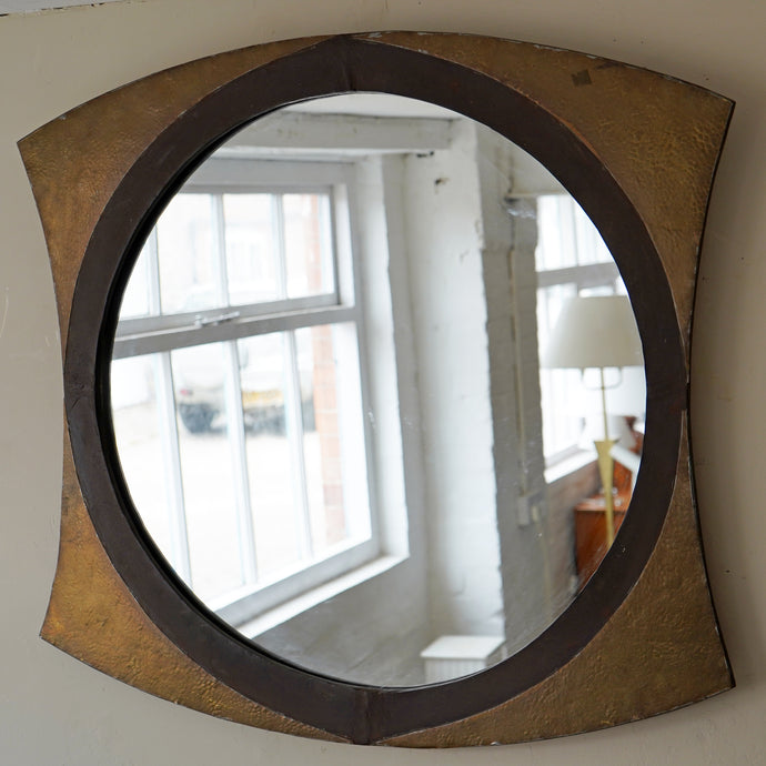 Large Iron And Brass Mirror