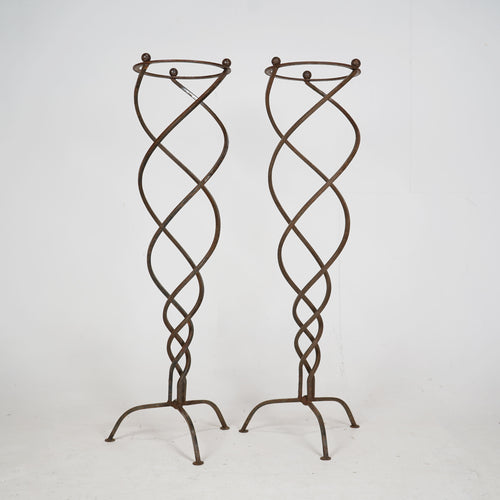 Sculptural Metal Garden Stands