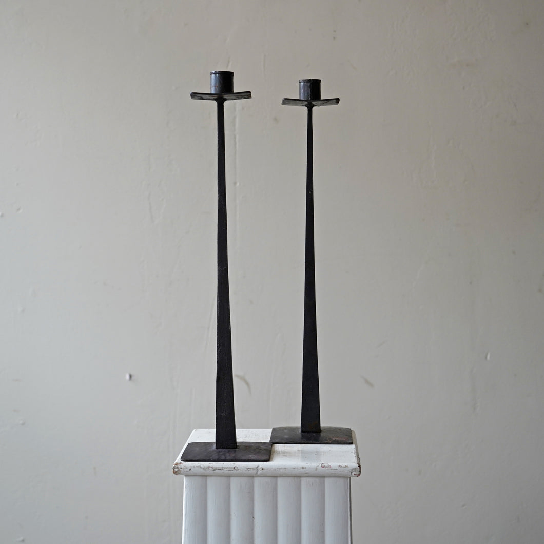 Hand Forged Iron Candle Sticks