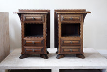 French Chip Carved Bedside Tables