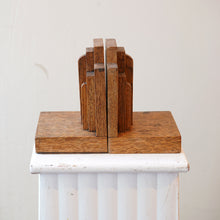 Art Deco Oak Bookends