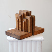 Art Deco Oak Bookends