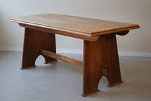 Arts and Crafts Style Trestle Dining Table