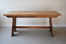 Arts and Crafts Style Trestle Dining Table
