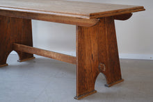 Arts and Crafts Style Trestle Dining Table