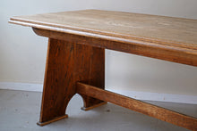 Arts and Crafts Style Trestle Dining Table