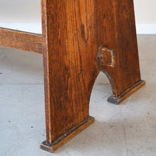 Arts and Crafts Style Trestle Dining Table