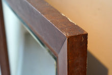 Large Edwardian Oak Framed Wall Mirror