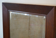 Large Edwardian Oak Framed Wall Mirror