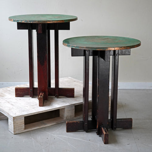Pair of Constructivist Side Tables