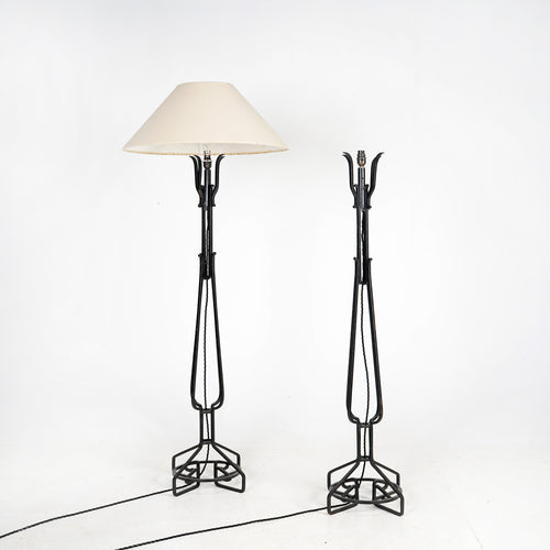 Pair Of Neoclassical Style Iron Floor Lamps
