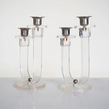 1930s Lucite Candlestick Holders