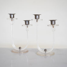 1930s Lucite Candlestick Holders