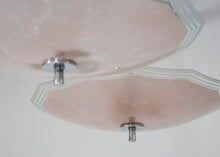 Ceiling Light With Pink Glass Shade