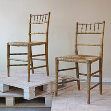 Pair Of Regency Faux Bamboo Chairs
