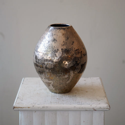 Vintage Silver Metal Vase