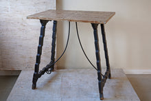 Spanish Leather Top Console Table