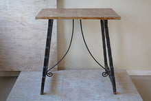 Spanish Leather Top Console Table