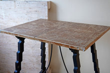 Spanish Leather Top Console Table