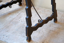 Spanish Leather Top Console Table