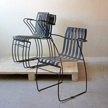 Four Stacking Metal Garden Chairs