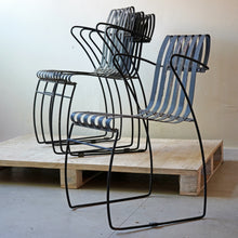 Four Stacking Metal Garden Chairs