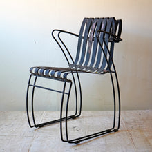 Four Stacking Metal Garden Chairs