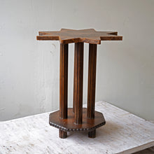 Antique French Leather Side Table