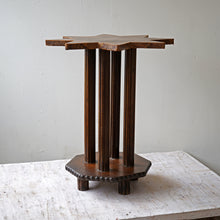 Antique French Leather Side Table