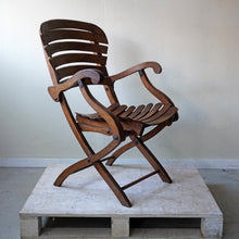 French 1900s Folding Steamer Deck Chair