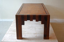Vintage Hardwood Brutalist Coffee Table