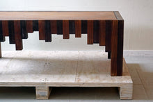 Vintage Hardwood Brutalist Coffee Table
