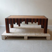 Vintage Hardwood Brutalist Coffee Table
