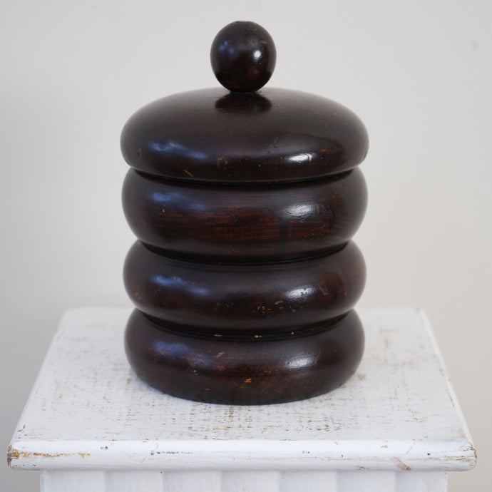 Turned Wood Lidded Pot