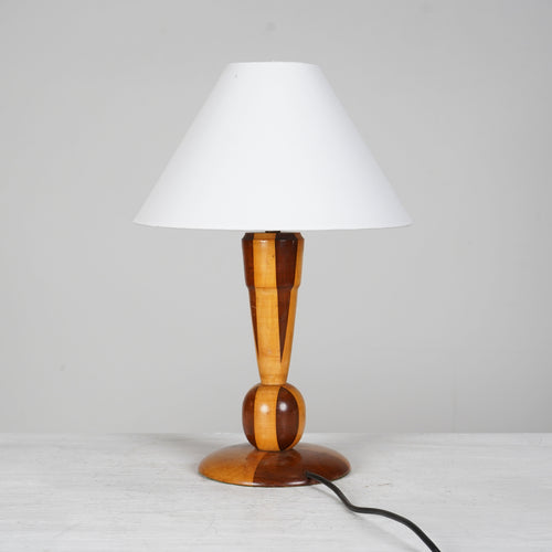 1950s Parquetry Table Lamp