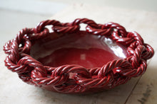 Vallauris Red Ceramic Bowl Chain Detailing By J.F. DANIEL