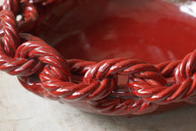 Vallauris Red Ceramic Bowl Chain Detailing By J.F. DANIEL