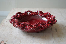 Vallauris Red Ceramic Bowl Chain Detailing By J.F. DANIEL