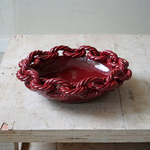 Vallauris Red Ceramic Bowl Chain Detailing By J.F. DANIEL