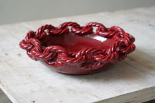 Vallauris Red Ceramic Bowl Chain Detailing By J.F. DANIEL