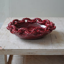Vallauris Red Ceramic Bowl Chain Detailing By J.F. DANIEL