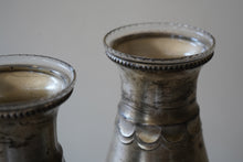 Pair of Art Nouveau hammered WMF metal vases