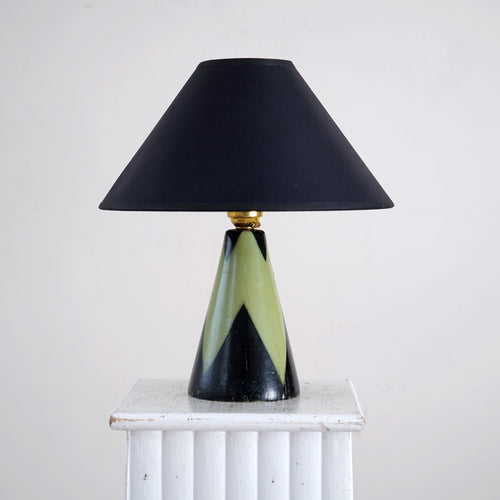 French Painted Table Lamp