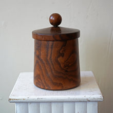 Vintage Turned Wood Lidded Pot